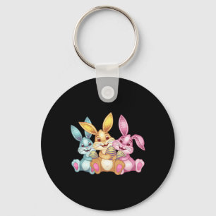 Happy Easter Bunny Rabbit Funny Easter Day Keychain