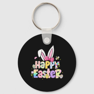 Happy Easter Bunny Rabbit Funny Easter Day Women G Keychain