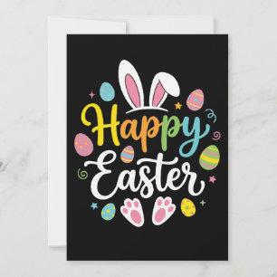 Happy Easter Bunny Rabbit Funny Easter Day Women Invitation