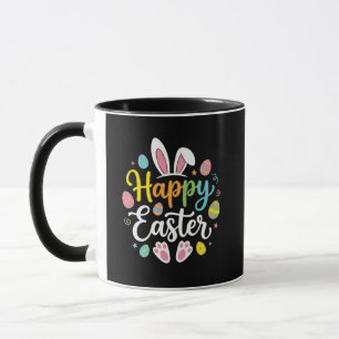 Happy Easter Bunny Rabbit Funny Easter Day Women  Mug