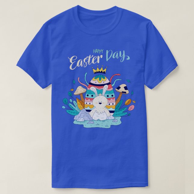 Happy Easter Bunny Rabbit Funny Easter Egg for Wom T-Shirt (Design Front)