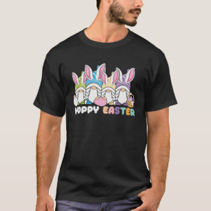 Happy Easter Bunny Rabbit Gnomes Easter Day Egg Hu T-Shirt