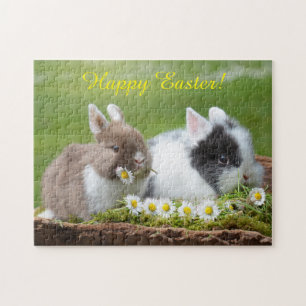 Happy Easter Bunny Rabbit Jigsaw Puzzle