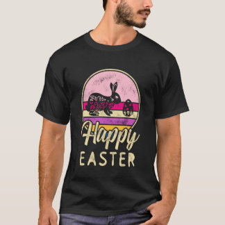 Happy Easter Bunny Rabbit Kids Retro Design Clothe T-Shirt