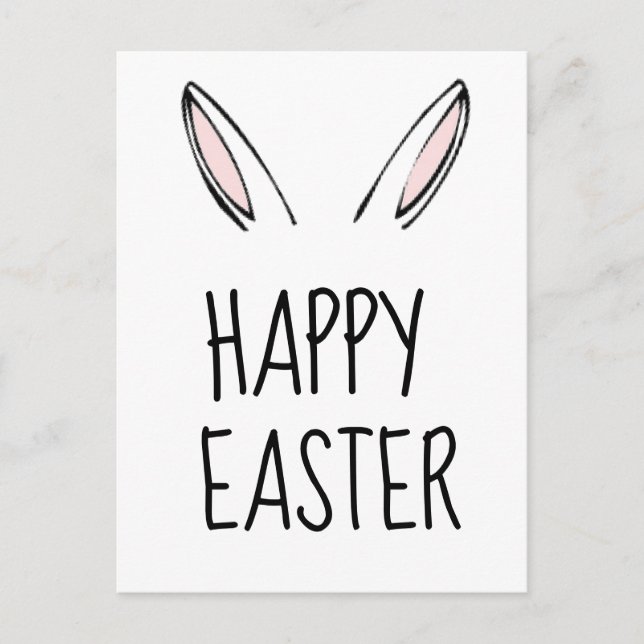 Happy Easter Bunny Rabbit Postcard (Front)