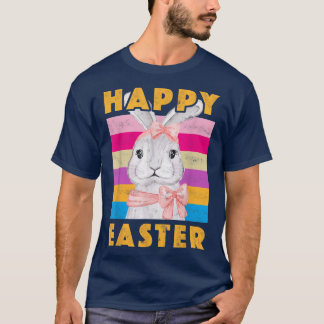 Happy Easter Bunny Retro Rabbit Kids Design Clothe T-Shirt