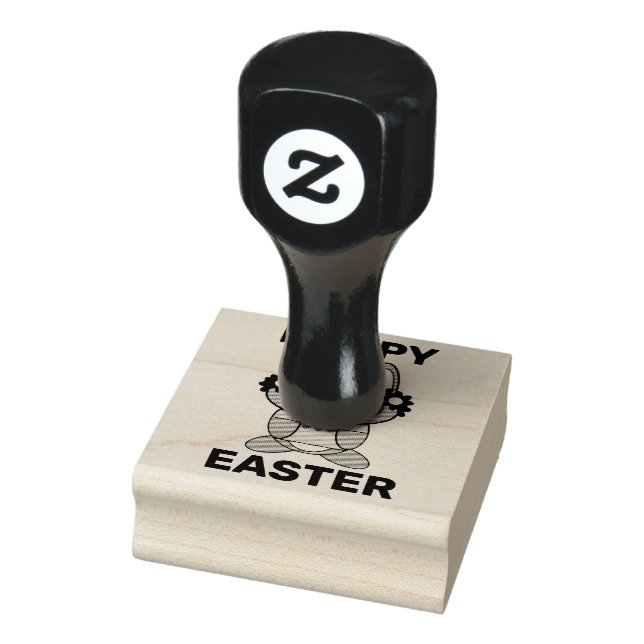 Happy Easter Bunny Rubber Stamp (Stamp)