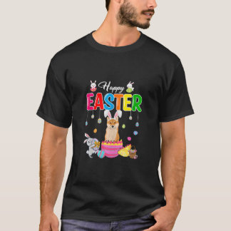 Happy Easter Bunny Shiba Inu Inside Chocolate Egg  T-Shirt