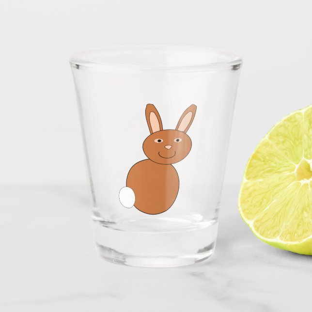 Happy Easter Bunny Shot Glass (Front)