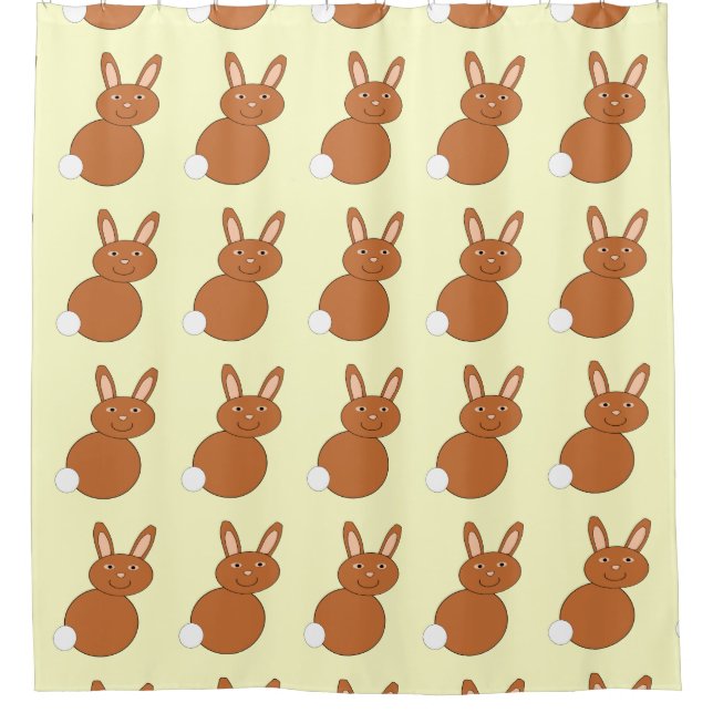 Happy Easter Bunny Shower Curtain (Front)