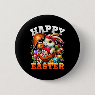 Happy Easter Bunny Sketll Funny Easter Sketll Love 2 Inch Round Button