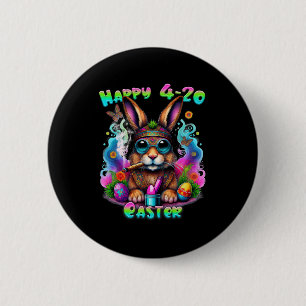 Happy Easter Bunny Smoking Weed Funny 2 Inch Round Button
