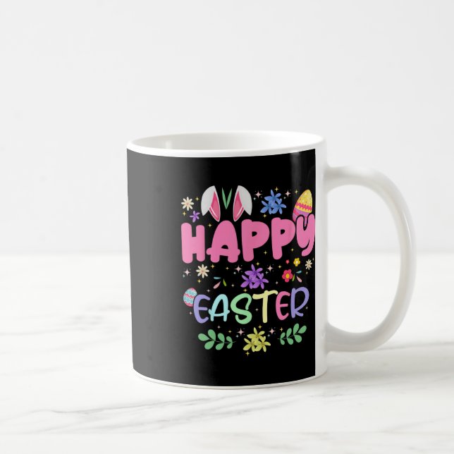 Happy Easter Bunny Spring Easter Egg Easter For Wo Coffee Mug (Right)