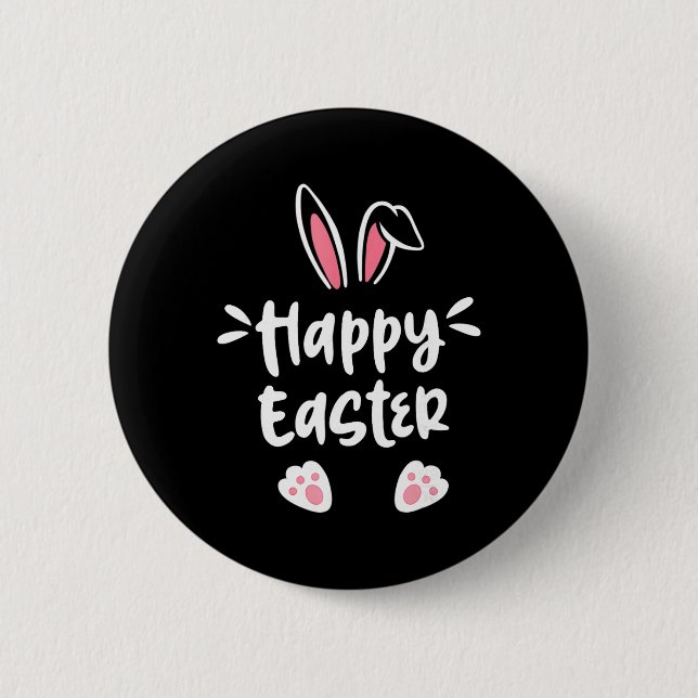 Happy Easter Bunny Spring Easter Egg Easter Men Wo 2 Inch Round Button (Front)