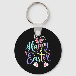 Happy Easter Bunny Spring Easter Egg Easter Shirts Keychain