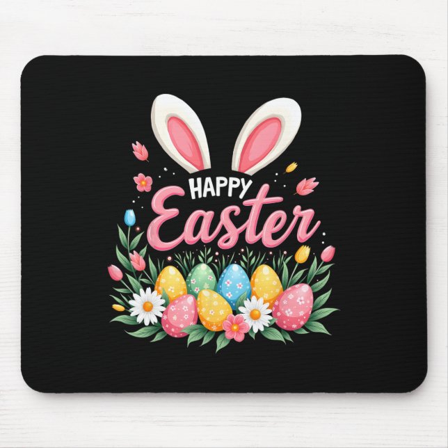 Happy Easter Bunny Spring Easter Egg Easter Shirts Mouse Pad (Front)