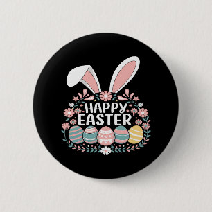 Happy Easter Bunny Spring Easter Egg Easter Women  2 Inch Round Button