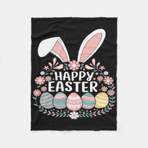 Happy Easter Bunny Spring Easter Egg Easter Women Fleece Blanket