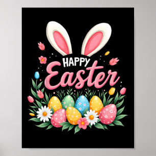 Happy Easter Bunny Spring Easter Egg Easter Women  Poster