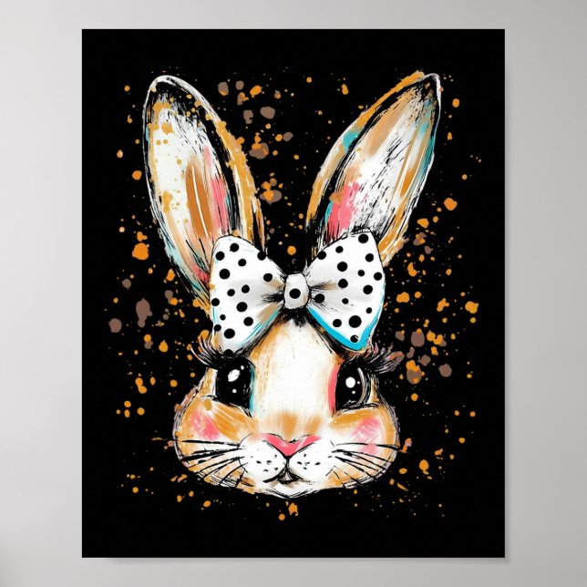 Happy Easter Bunny Spring Hunt Eggs Rabbit Coquett Poster (Front)