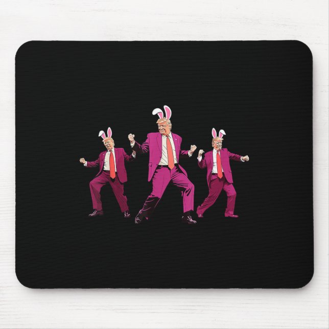 Happy Easter Bunny Spring Hunt Eggs Rabbit Funny Mouse Pad (Front)