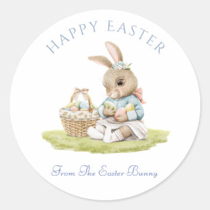 Happy Easter Bunny Stickers with Customization