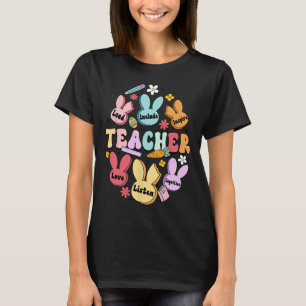 Happy Easter Bunny Teacher Love Lead Include Inspi T-Shirt