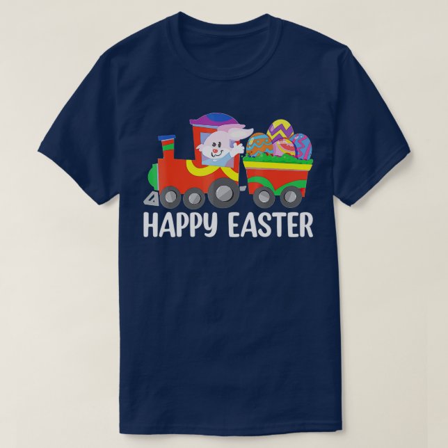 Happy Easter Bunny Train Eggs Rabbit Toddler Boy G T-Shirt (Design Front)