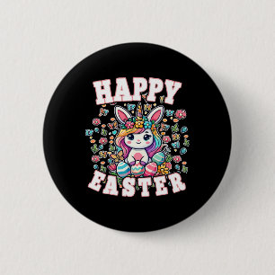 Happy Easter Bunny Unicorn Easter Bunny Boys Toddl 2 Inch Round Button