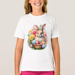 Happy Easter Bunny Watercolor painting T-Shirt