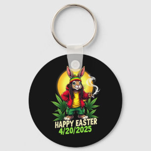 Happy Easter Bunny Weed  Keychain