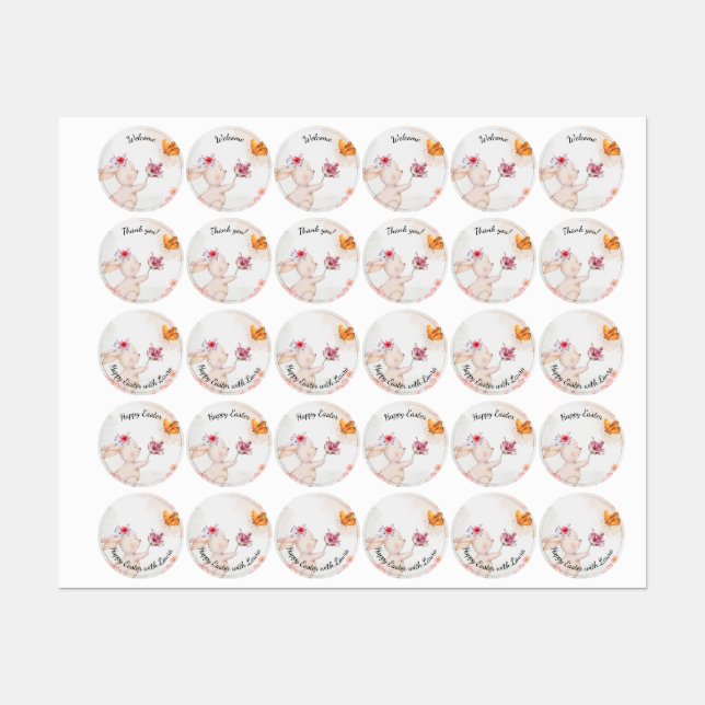 Happy Easter- bunny with butterfly  (Sheet)