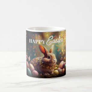 Happy Easter Bunny with Easter eggs Coffee Mug