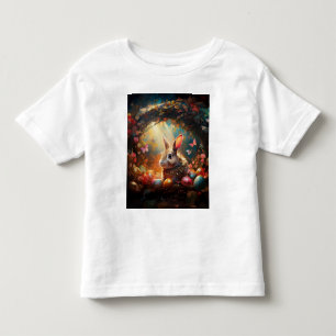 Happy Easter Bunny with Easter eggs Toddler T-shirt