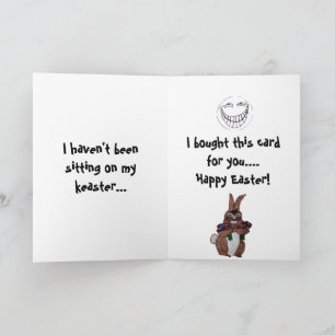 HAPPY EASTER BUNNY WITH ROSES card
