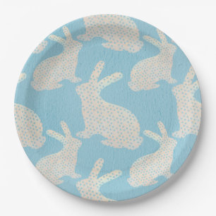 Happy Easter - Bunny's pattern Paper Plate