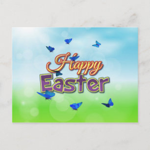 Happy Easter butterflies Postcard