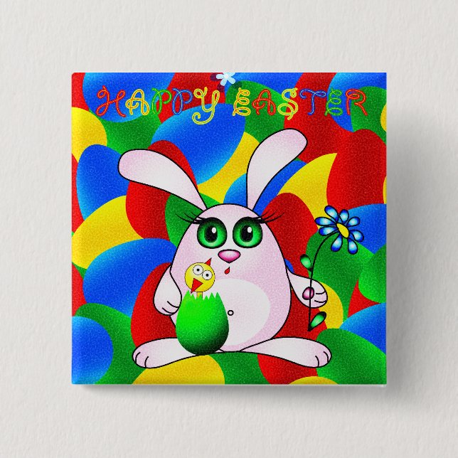 Happy Easter Button (Front)