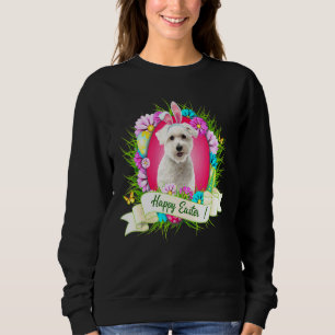 Happy Easter Cairn Terrier Wearing Bunny Ear Eggs Sweatshirt