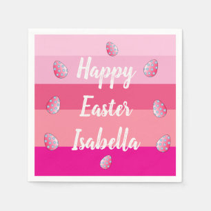 Happy Easter Candy Colours And Eggs Napkin