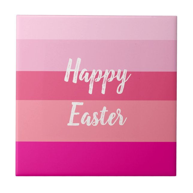 Happy Easter Candy Colours Throw Pillow Tile (Front)