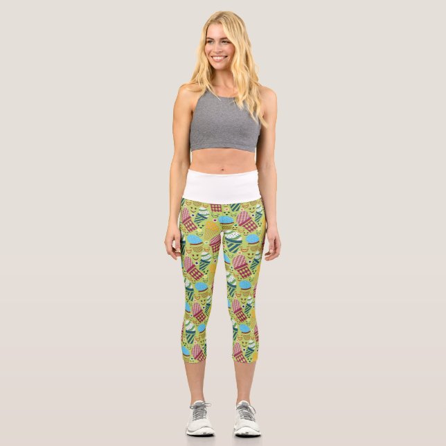 Happy Easter Capri Leggings (Front)