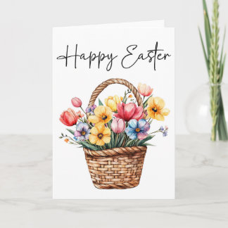 Happy Easter Card, Easter Basket Card
