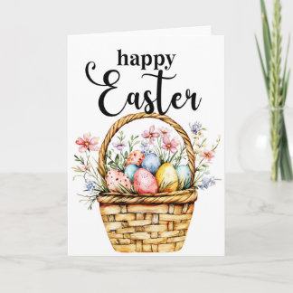 Happy Easter Card, Easter Basket Card