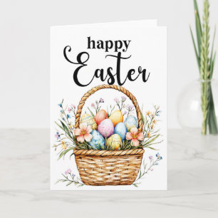 Happy Easter Card, Easter Basket Card