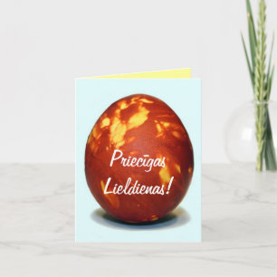 Happy Easter Card in Latvian