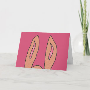 Happy Easter Card with bunny ears