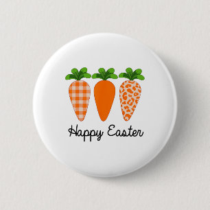 Happy Easter Carrot Cute Easter  2 Inch Round Button