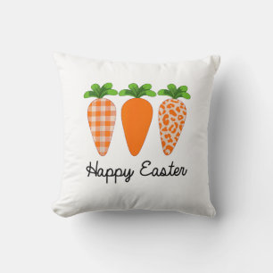 Happy Easter Carrot Cute Easter T-Shirt Throw Pillow