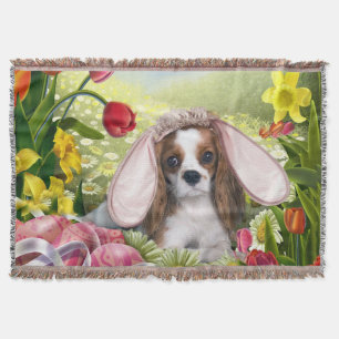 Happy Easter Cavalier King Charles Spaniel Blanket